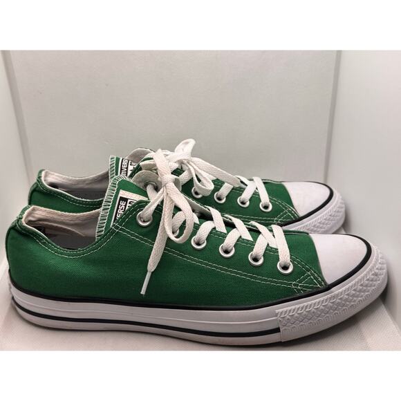 Green Converse All Star Low Top Sneakers Men's 8 Women's 10 EUC Unisex Shoes - Picture 2 of 11